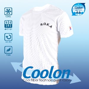 [국산] ROKA 쿨론 반팔 로카티 흰색 군인 군용 티셔츠