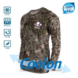 [국산] ROKA 쿨론 백골 긴팔 로카티 디지털 군인 군용 티셔츠
