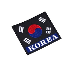 태극기 KOREA 약장 검정파랑 / 군인 가방 패치 와펜