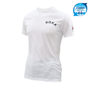 쿨론 코리아아미 PX 로카티 ROKA 반팔 흰색 군인 군대 티셔츠