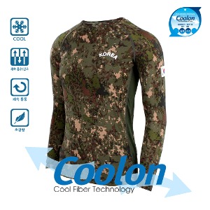 쿨론 긴팔 KOREA 래쉬가드 디지털 군대 군인 군용 티셔츠